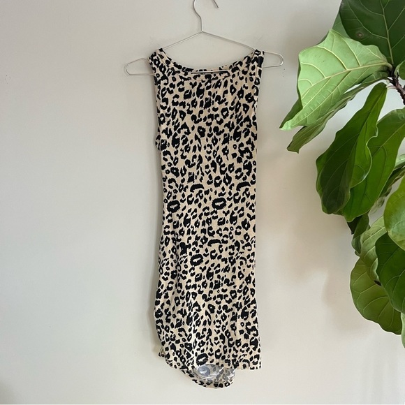 Cheetah Print Cut Out Stomach Midi Dress - Picture 5 of 7